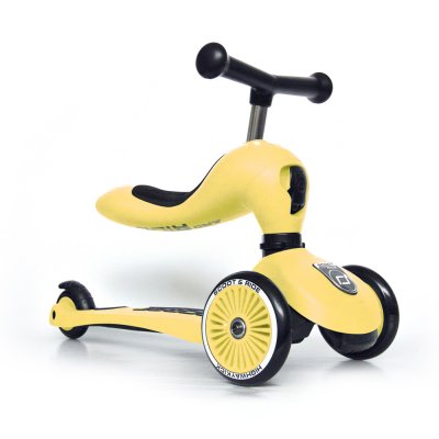 Porteur 2 en 1 évolutif en trottinette highwaykick 1 citron
