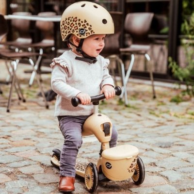 Porteur trottinette 2 en 1 avec coffre highwaykick 1 lifestyle léopard