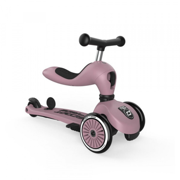 Porteur 2 en 1 évolutif en trottinette highwaykick 1 rose Scoot and ride
