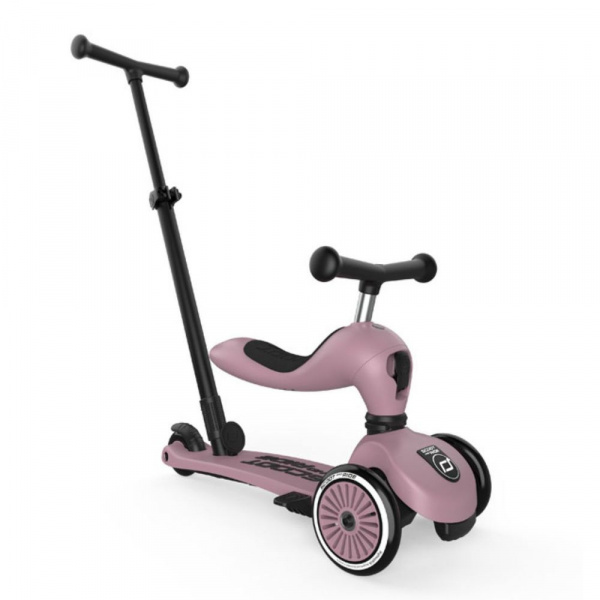 Porteur 2 en 1 évolutif en trottinette highwaykick 1 rose Scoot and ride