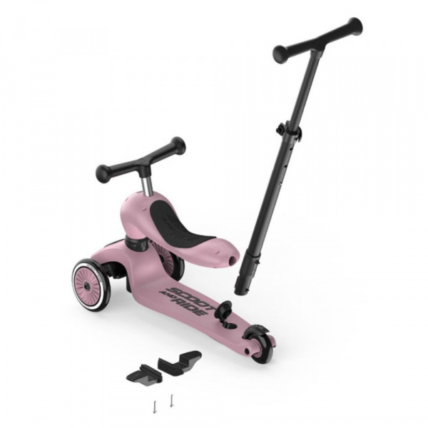 Porteur 2 en 1 évolutif en trottinette highwaykick 1 rose Scoot and ride