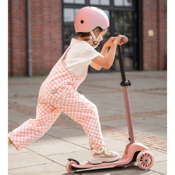 Trottinette enfant 3 roues highwaykick 3 s led rose Scoot and ride