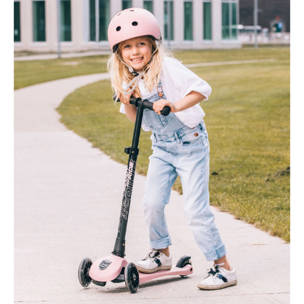 Trottinette enfant 3 roues highwaykick 3 led rose Scoot and ride