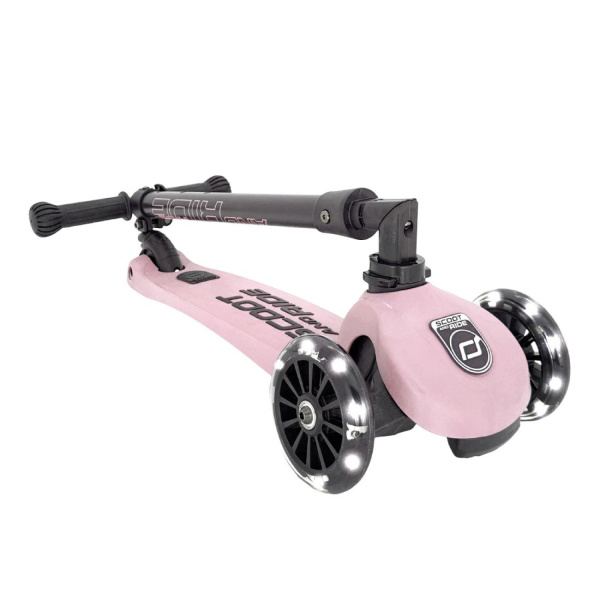 Trottinette enfant 3 roues highwaykick 3 led rose Scoot and ride