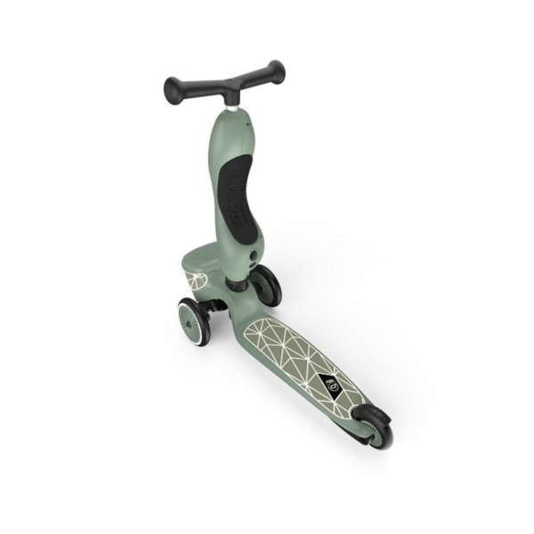Porteur trottinette 2 en 1 avec coffre highwaykick 1 lifestyle green lines Scoot and ride