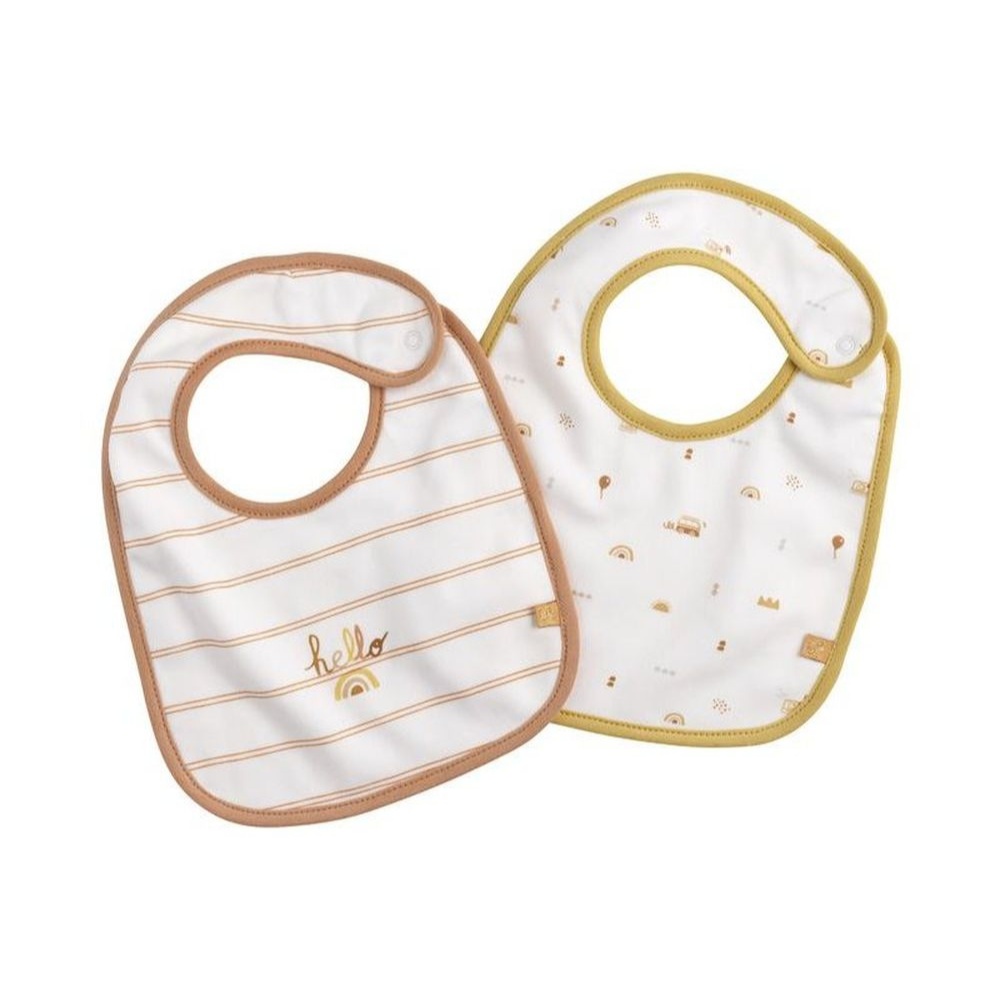 Lot de 2 bavoirs bébé sunlight de Sauthon baby deco sur allobébé