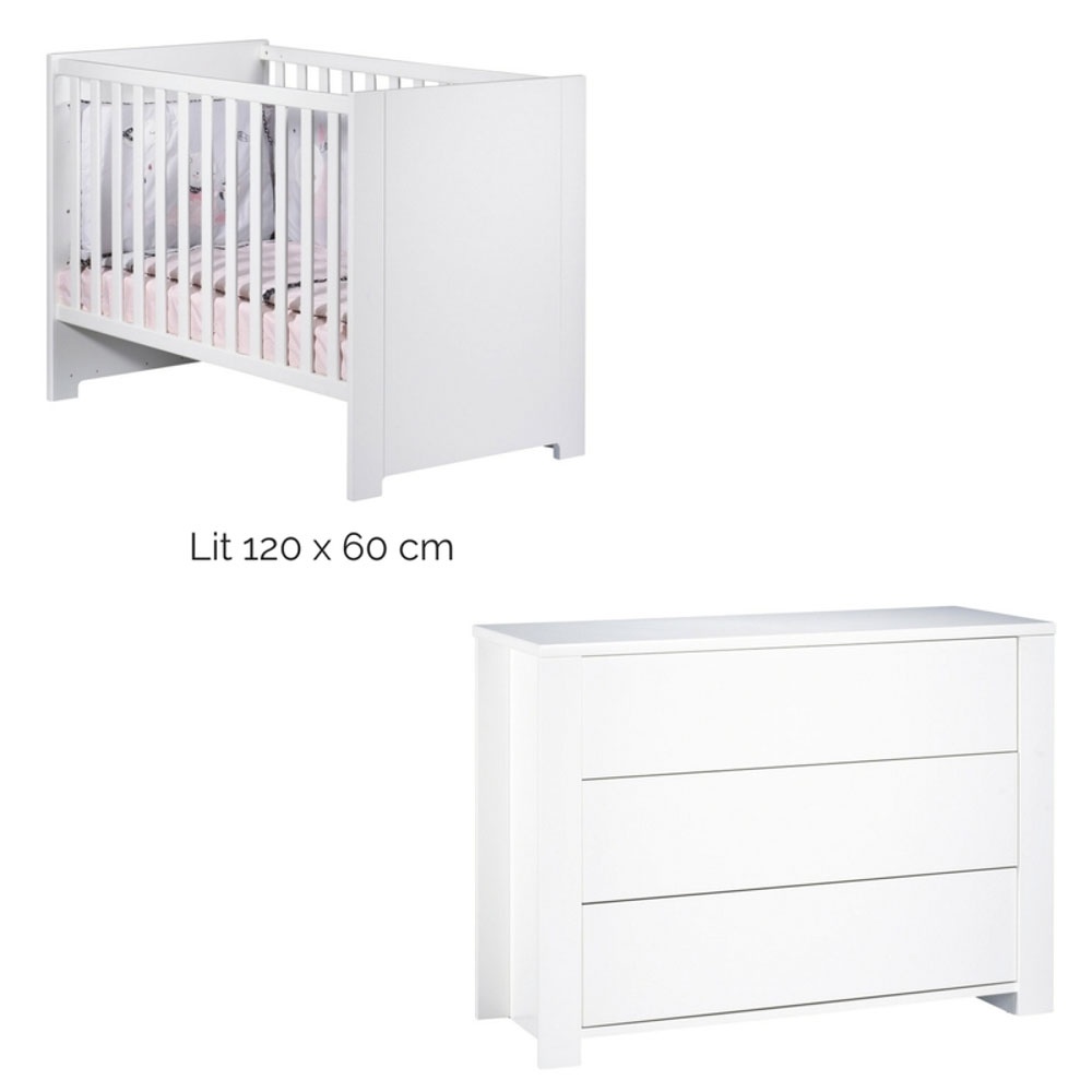 LIT BEBE 120x60 LOFT BLANC - Sauthon