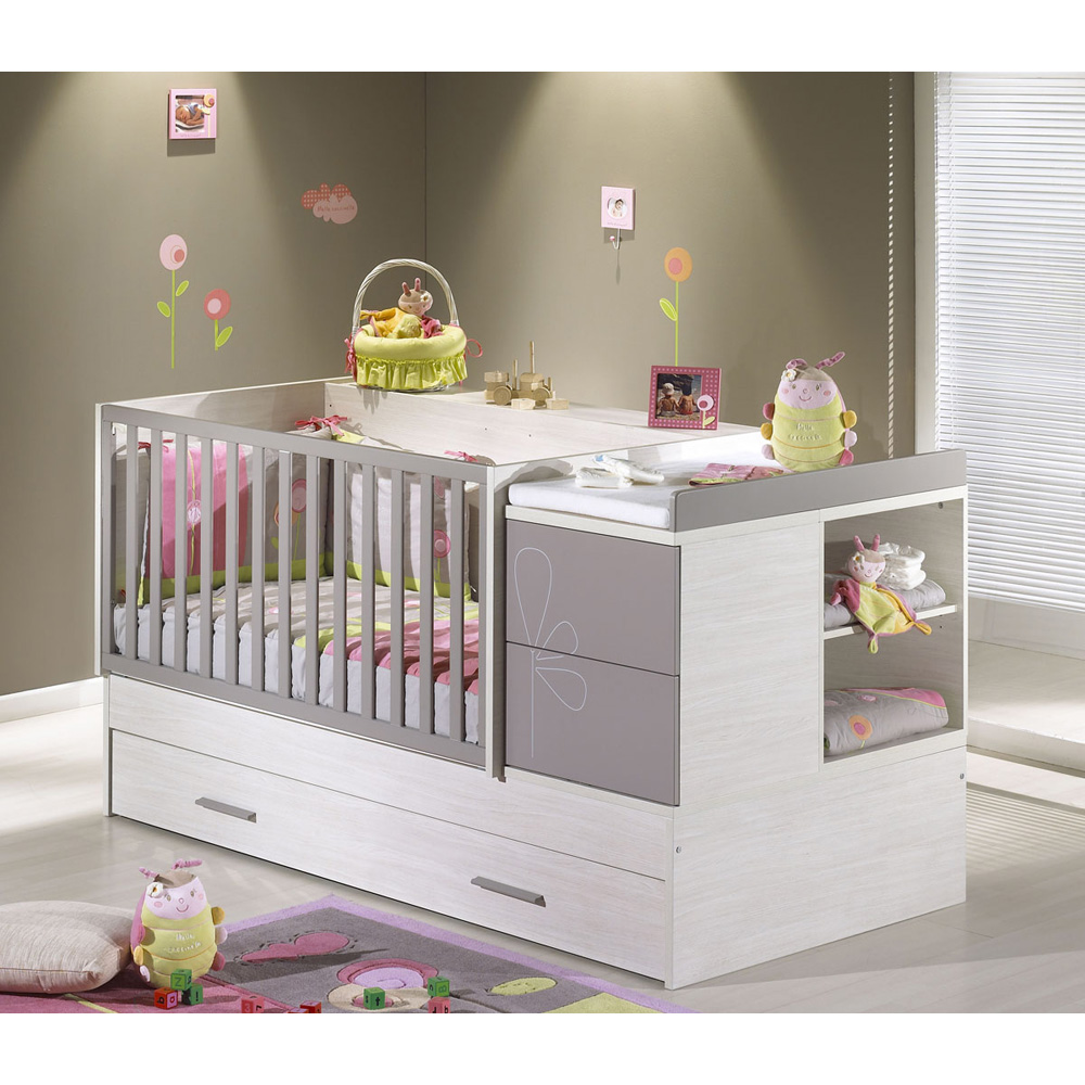 Lit bebe taupe