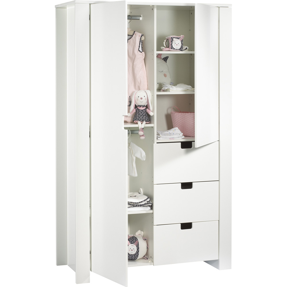 Armoire chambre bébé city blanc de Sauthon meubles sur allobébé