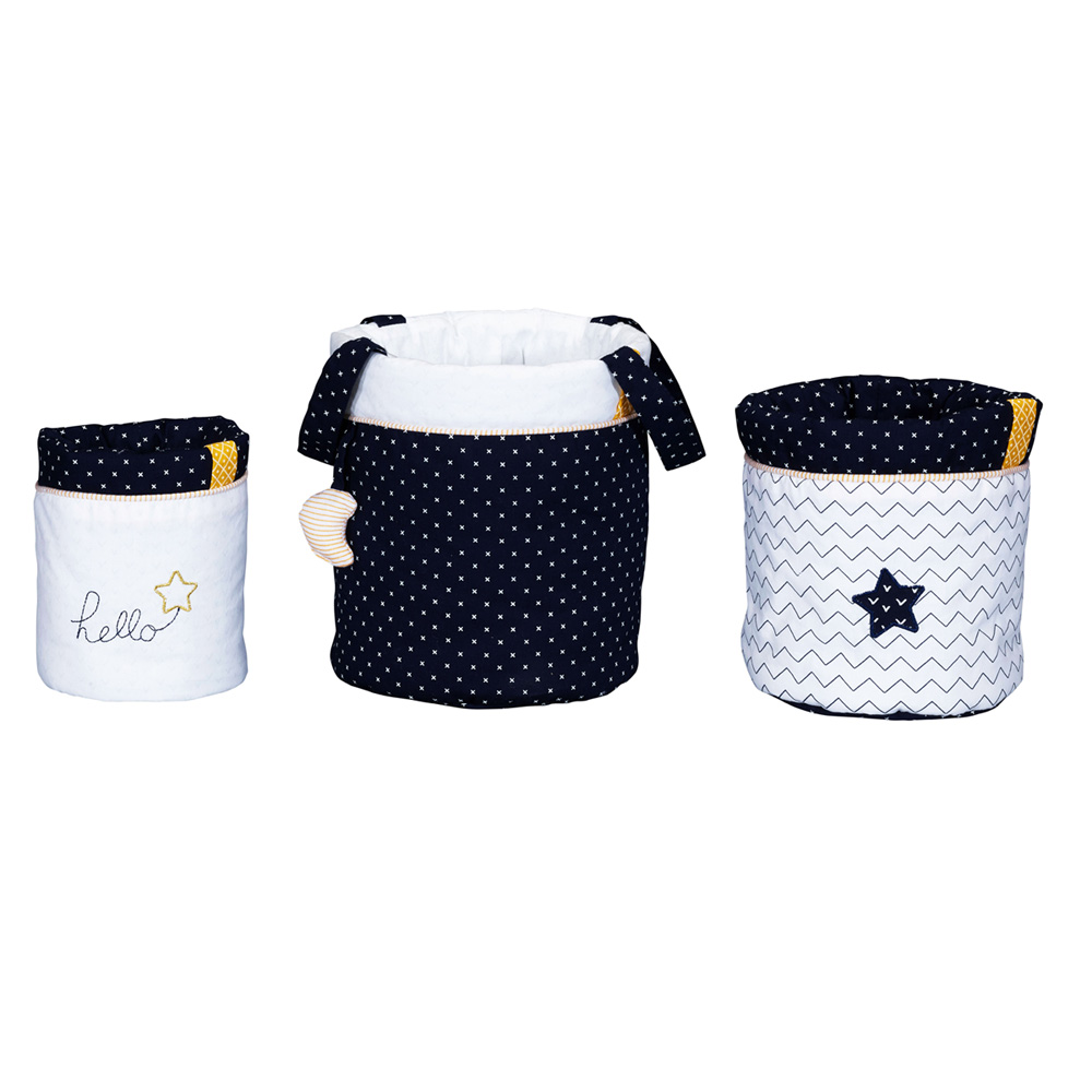 Lot De 3 Corbeilles Gigogne Hello De Sauthon Baby Deco Sur Allobebe