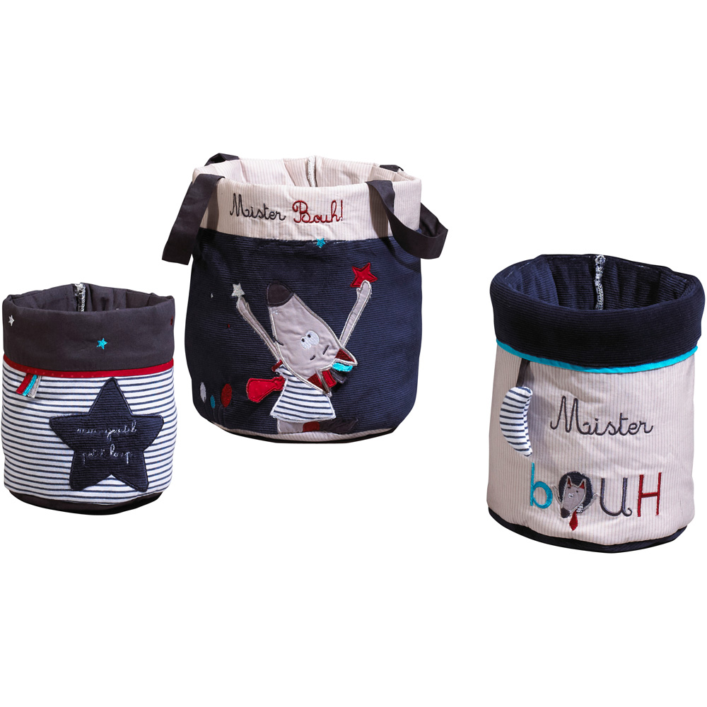 Lot de 3 paniers de rangement Hello Sauthon