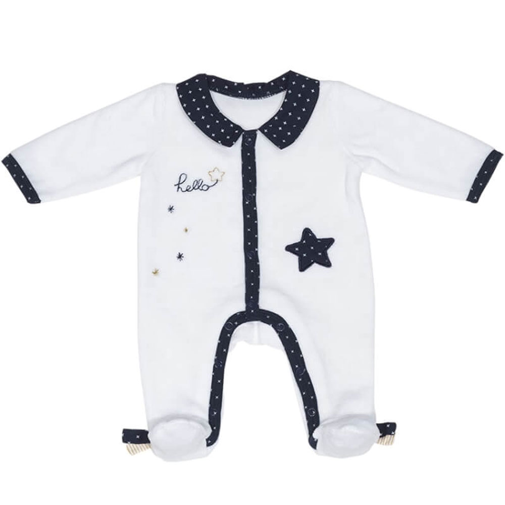 Pyjama Bebe Velours Blanc Etoile 1 Mois Hello De Sauthon Baby Deco Sur Allobebe Pyjama Bebe Velours Blanc Etoile 1 Mois Hello De Sauthon Baby Deco Sur Allobebe