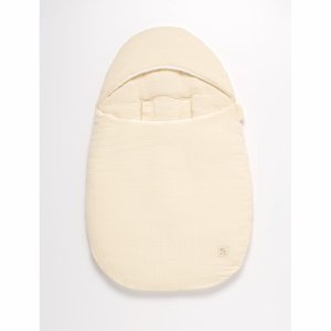 Nid d'ange nomade 0-3 mois uni vanilla Sauthon baby deco