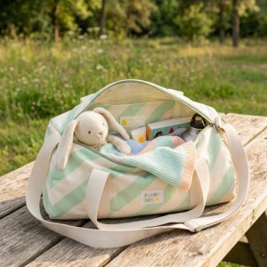 Sac polochon vert Sauthon baby deco