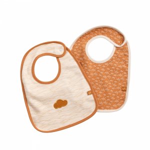 Lot de 2 bavoirs bébé orsino Sauthon baby deco