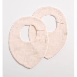 Lot de 2 bavoirs bébé uni pétale Sauthon baby deco