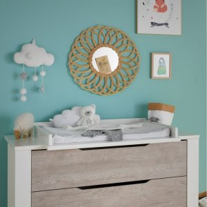 Commode + plan à langer grand modèle loft bois Sauthon meubles