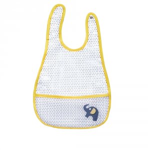 Bavoir plastifié babyfan jaune Sauthon baby deco