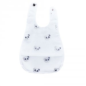 Bavoir plastifié panda chao chao Sauthon baby deco