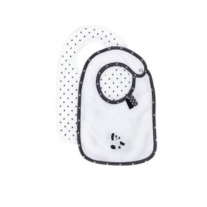 Lot de 2 bavoirs panda chao chao Sauthon baby deco