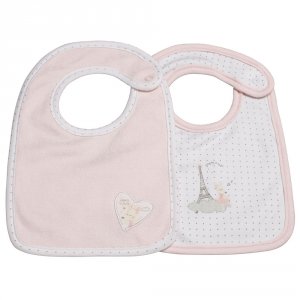 Lot de 2 bavoirs lilibelle Sauthon baby deco