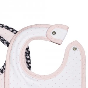 Lot de 2 bavoirs miss fleur de lune Sauthon baby deco