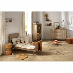 Chambre bébé trio lit + commode + armoire mokka + plan à langer offert Sauthon meubles