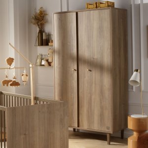 Chambre bébé trio lit + commode + armoire mokka + plan à langer offert Sauthon meubles