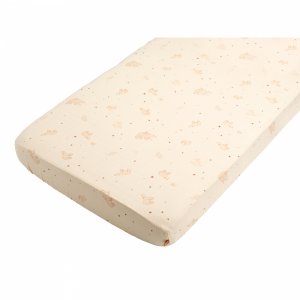 Lot de 2 draps housse coton bio orsino Sauthon baby deco