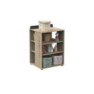 Lit évolutif bébé combiné 60x120 cm en 90x190 cm + tiroir de lit nova gris volcan Sauthon meubles