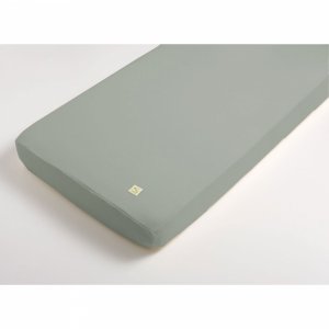 Drap housse uni sauge Sauthon baby deco