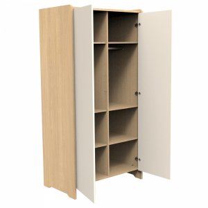 Armoire 2 portes vanille Sauthon meubles