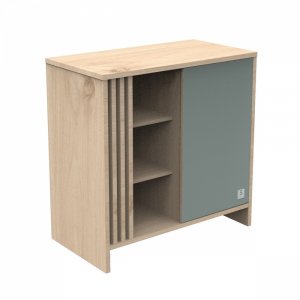 Commode porte et niches sauge tokyo Sauthon meubles