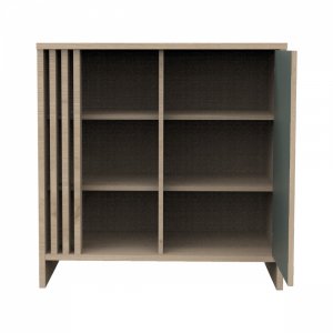 Commode porte et niches sauge tokyo Sauthon meubles