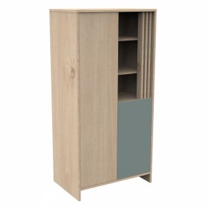 Armoire portes et niche sauge tokyo Sauthon meubles