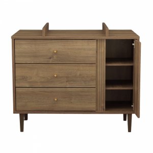 Commode 3 tiroirs 1 porte mokka Sauthon meubles