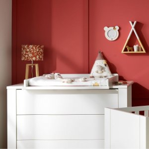 Commode + plan à langer grand modèle loft blanc Sauthon meubles