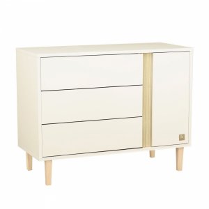 Chambre bébé duo lit 60x120cm transformable + commode 3 tiroirs 1 porte paloma + plan à langer offert Sauthon meubles