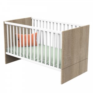 Lit évolutif bébé 70x140 cm + tiroir de lit nova blanc lin Sauthon meubles