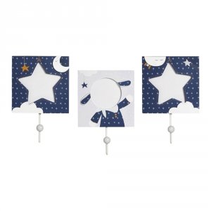Set de 3 patères merlin Sauthon baby deco