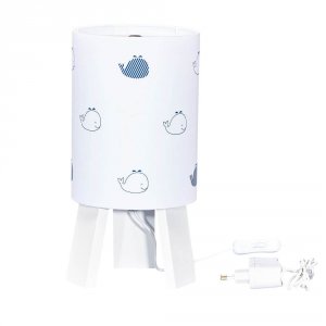 Lampe de chevet moderne blue baleine Sauthon baby deco