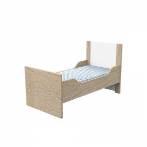 Chambre bébé duo lit + commode antonin bois et blanc + plan à langer offert Sauthon meubles