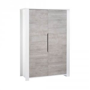 Chambre duo lit combiné évolutif + armoire loft bois Sauthon meubles