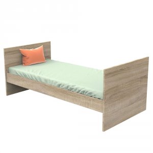 Chambre trio lit combiné évolutif70x140en140x190+commode+armoire nova argile douce Sauthon meubles