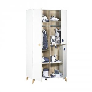 Chambre duo lit combiné évolutif + armoire oslo etoile Sauthon meubles