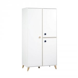 Chambre duo lit combiné évolutif + armoire oslo etoile Sauthon meubles