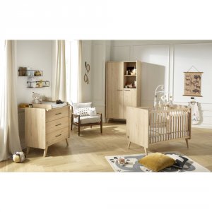 Chambre bébé duo lit 60x120cm + commode arty + plan à langer offert Sauthon meubles