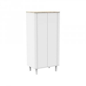 Chambre trio lit bébé 60x120 + commode 1 tiroir 2 portes + armoire eleonore blanc + plan à langer offert Sauthon meubles