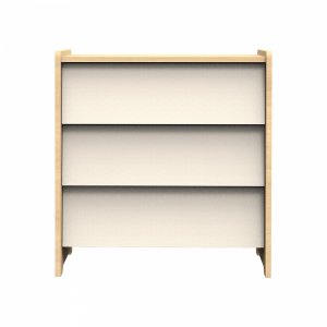 Chambre bébé duo lit 60x120cm + commode vanille + plan à langer offert Sauthon meubles