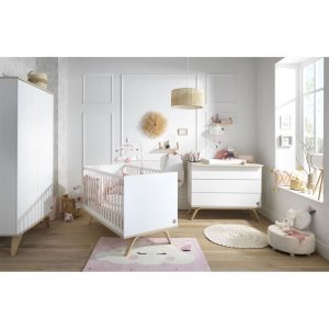 Chambre duo lit 70x140 + commode serena + plan à langer offert Sauthon meubles